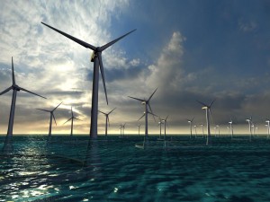 20120620-FS-windpower3-orig Architectural rendering of floating offshore wind farm (c) Takeshi Ishihara